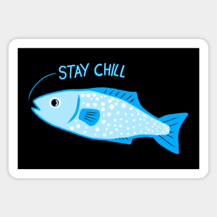 Stay Chill Blue Calming Fish Sticker